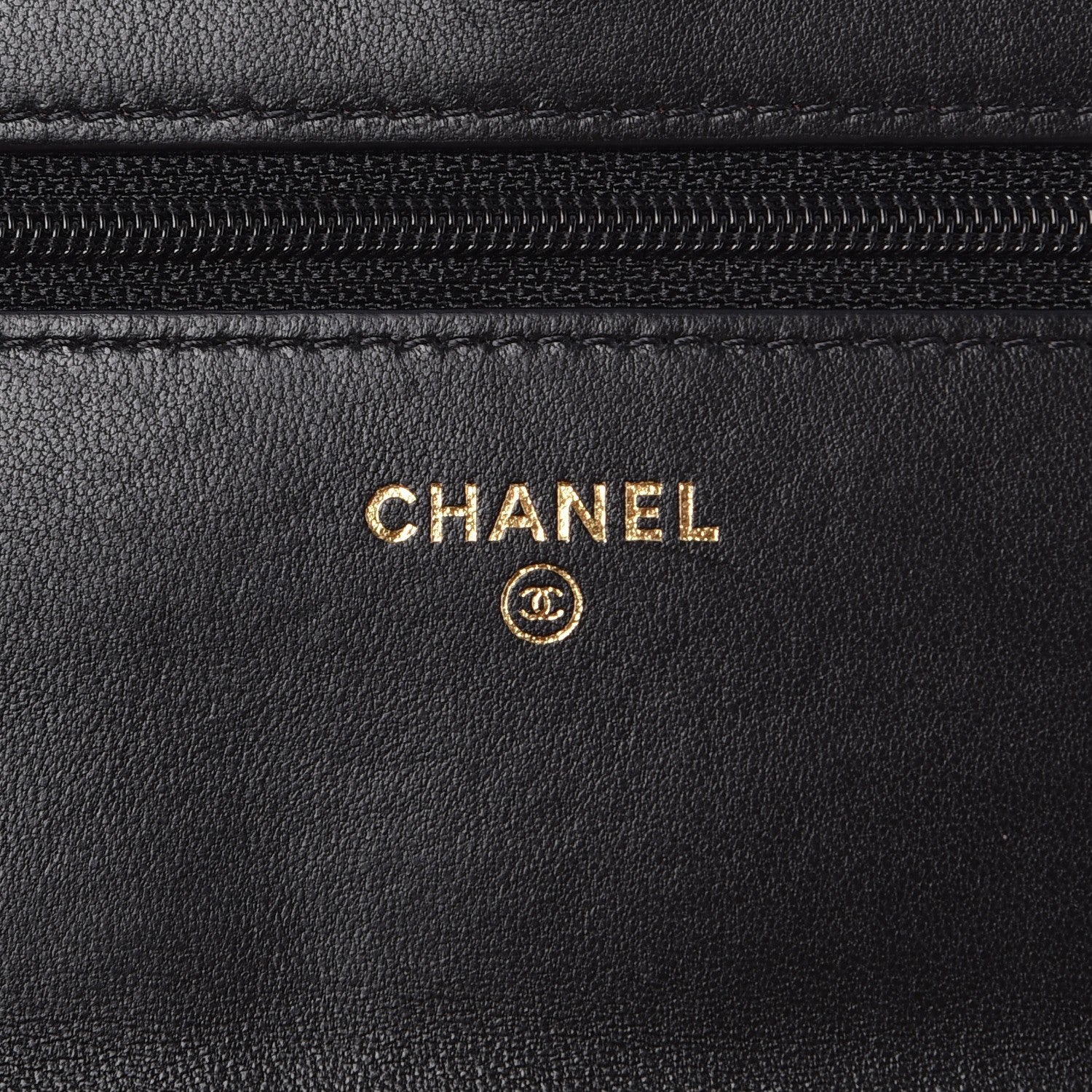 Chanel Lambskin Quilted Wallet On Chain WOC Black 6 of 9