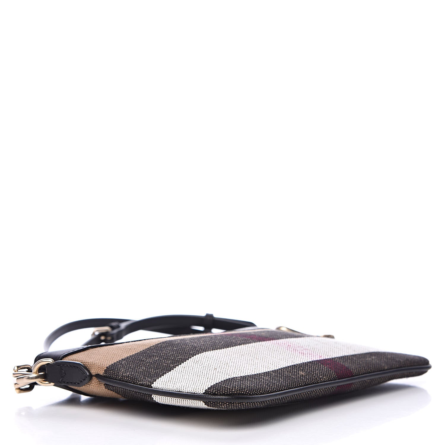 Burberry Mega Check Peyton Crossbody Clutch Bag Black 4 of 11