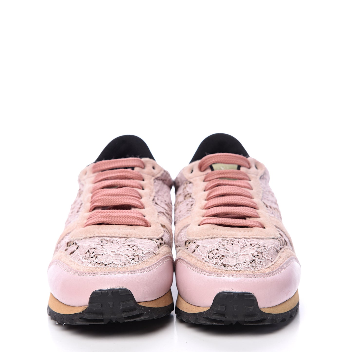 Macrame Lace Suede Womens Rockrunner Sneakers 36 Water Rose Multicolor