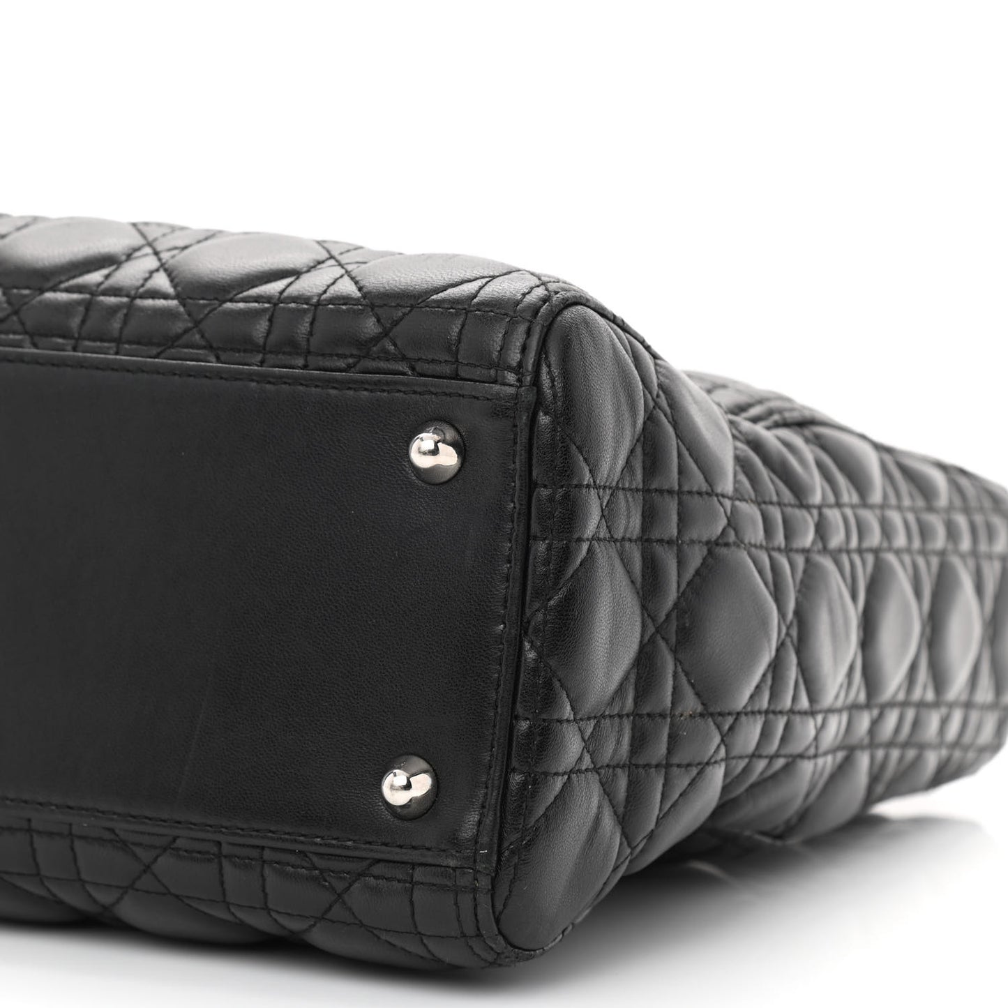 Lambskin Cannage Large Lady Dior Black