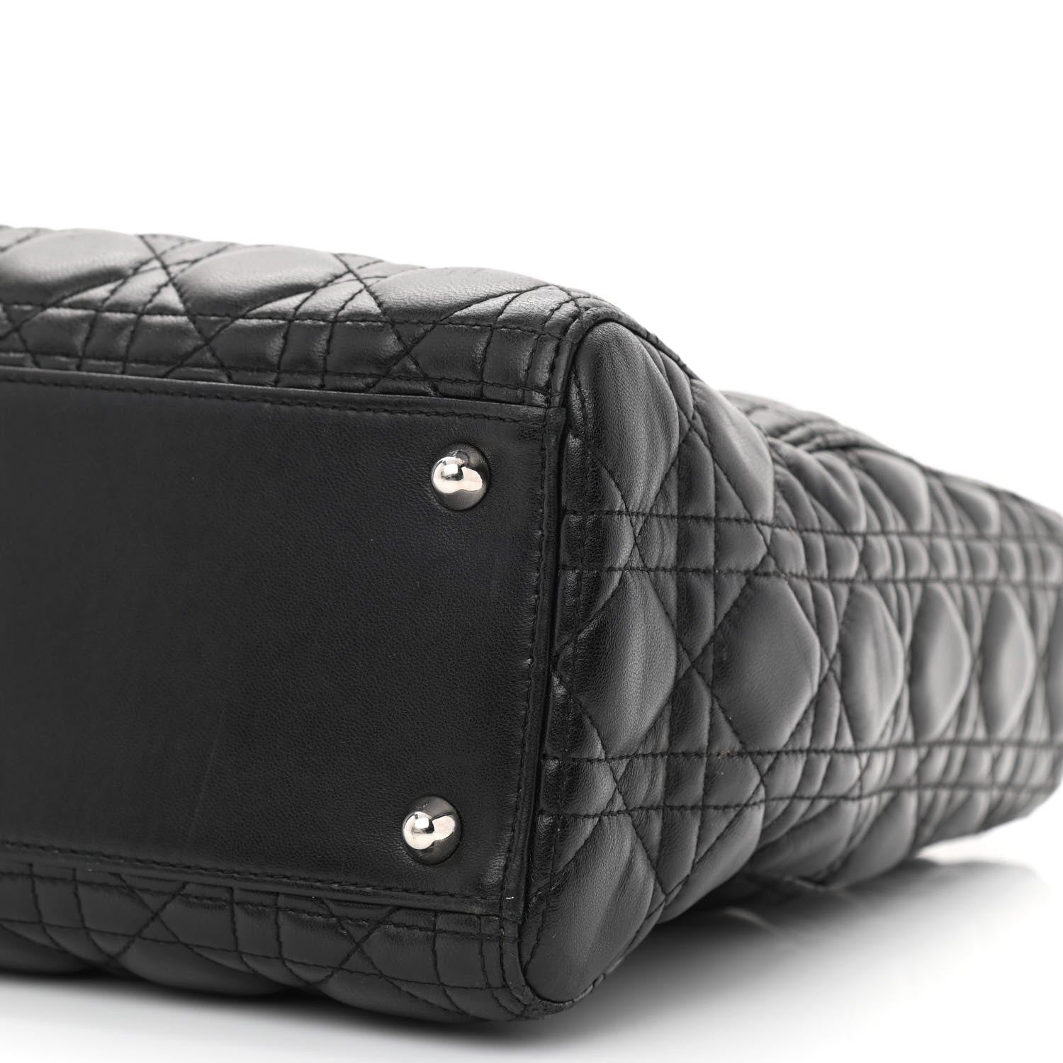 Christian Dior Lambskin Cannage Large Lady Dior Black 11 of 14