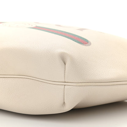 Gucci Grained Calfskin Logo Half Moon Hobo White 10 of 10