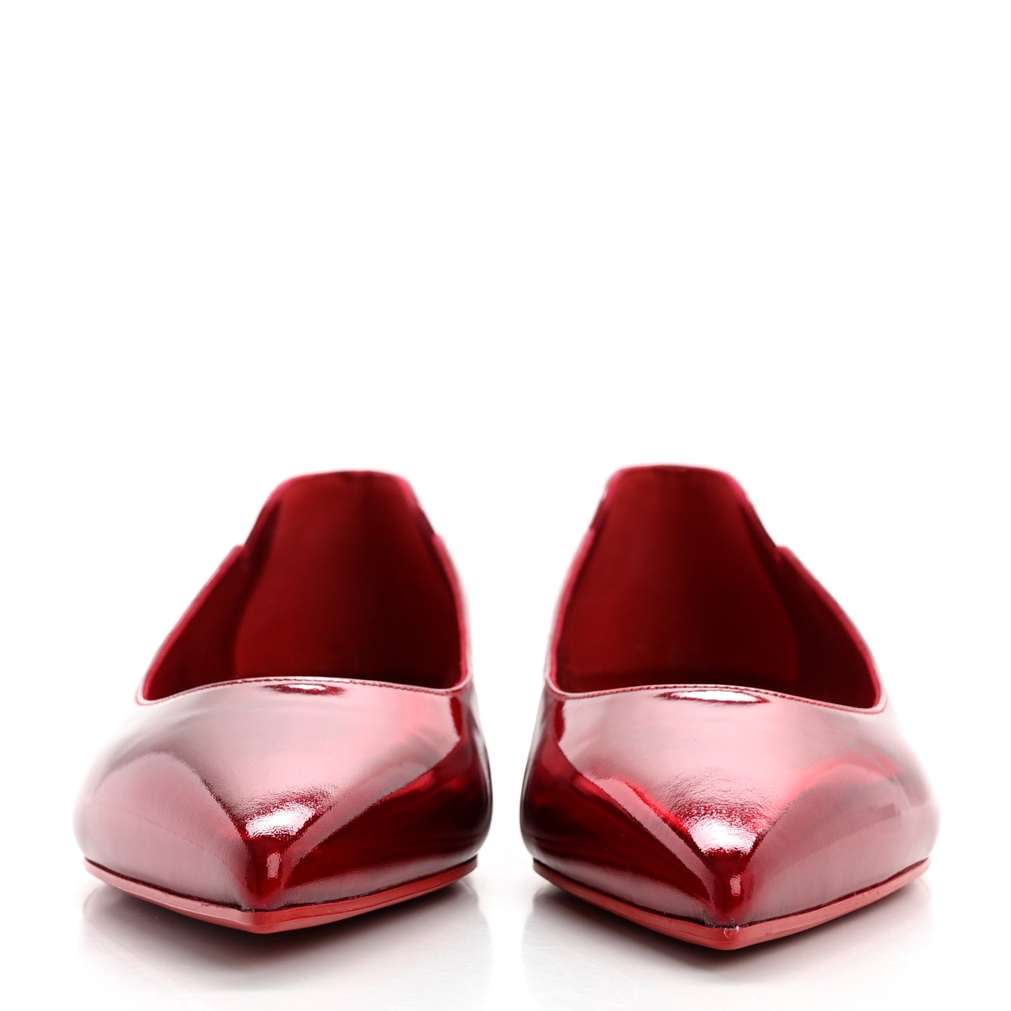 Metallic Patent Psychic Hot Chickita Flats 38.5 Loubi