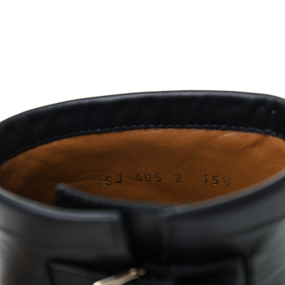 Valentino Garavani Calfskin Lock Studded 30mm Biker Boots 35.5 Black 7 of 7