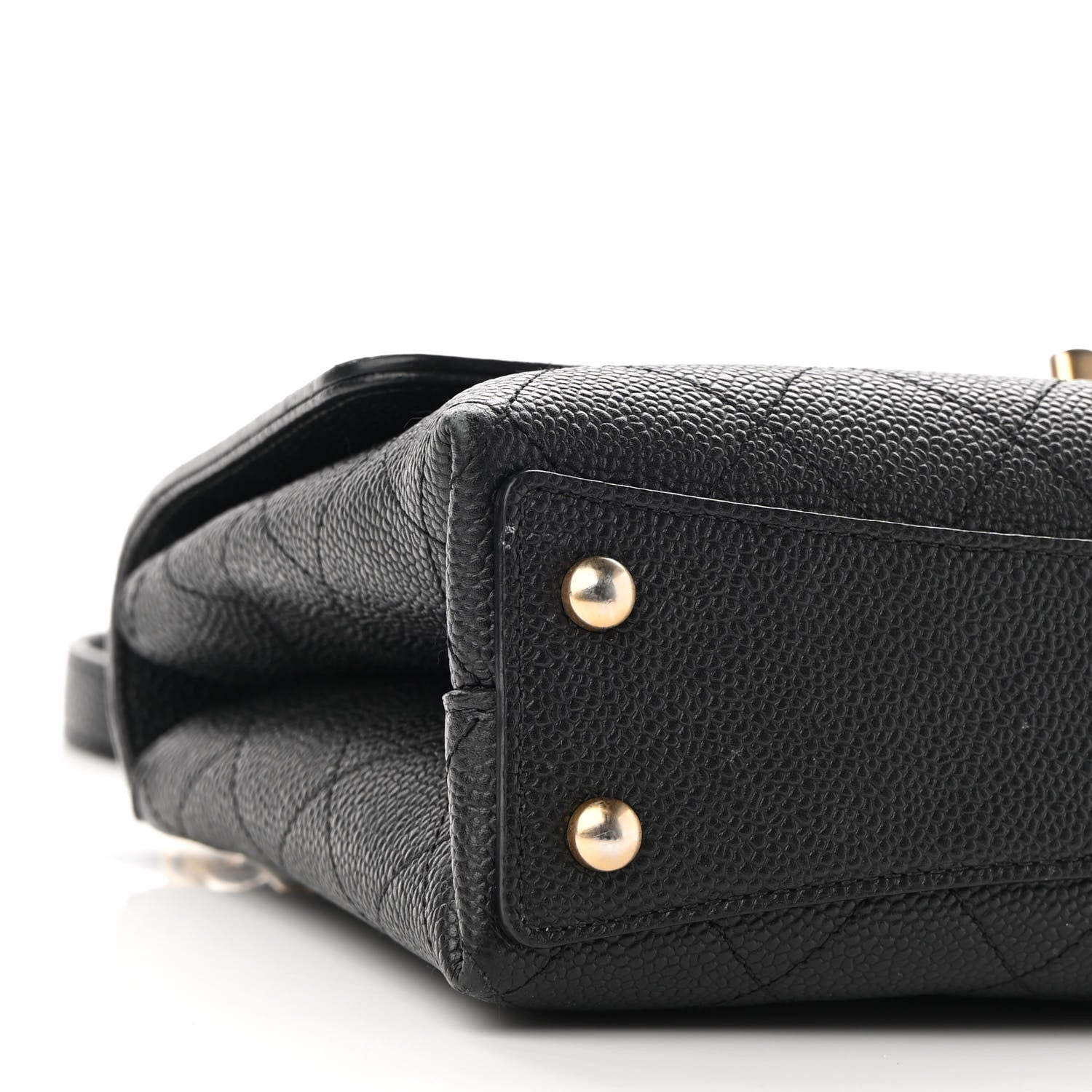 Chanel Grained Calfskin Small Stitched Flap Black 9 of 9