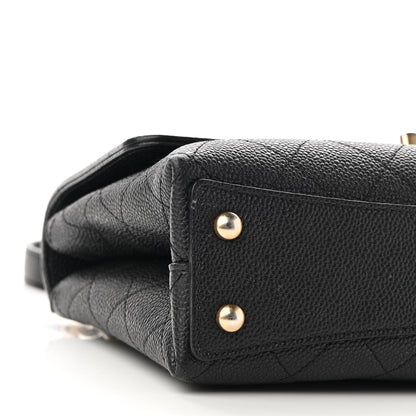 Chanel Grained Calfskin Small Stitched Flap Black 9 of 9