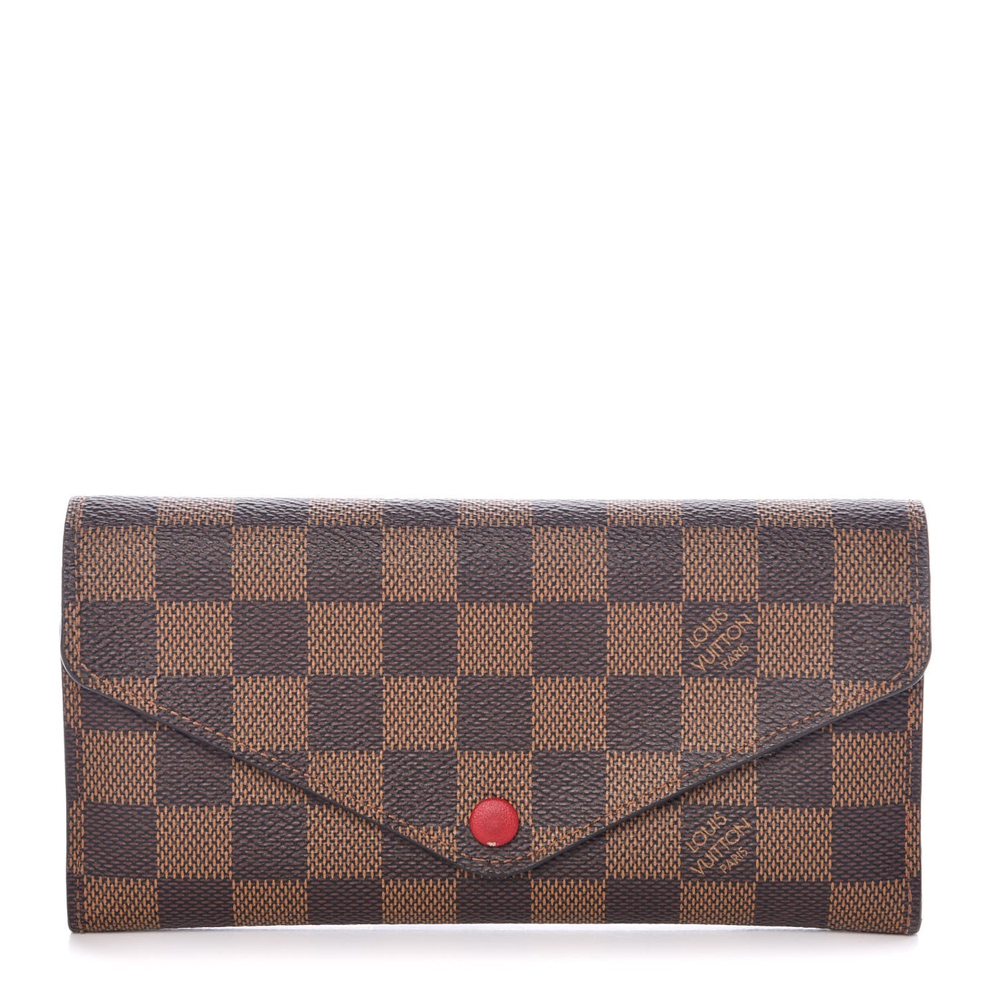 Damier Ebene Josephine Wallet Red