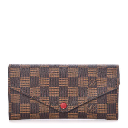 Louis Vuitton Damier Ebene Josephine Wallet Red 1 of 12