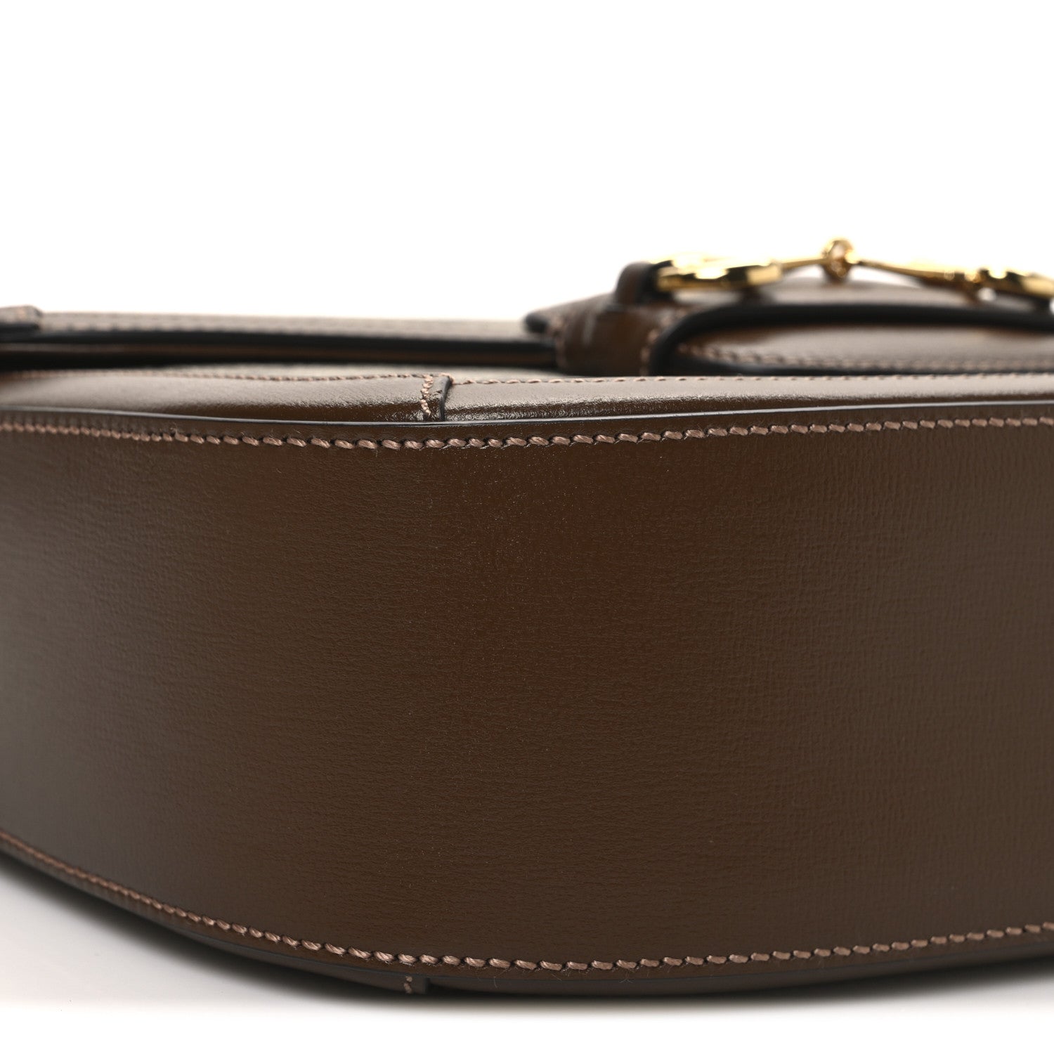 Gucci GG Supreme Monogram Azalea Calfskin Web Medium Horsebit 1955 Shoulder Bag Beige Ebony Brown Sugar 9 of 10