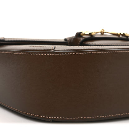 Gucci GG Supreme Monogram Azalea Calfskin Web Medium Horsebit 1955 Shoulder Bag Beige Ebony Brown Sugar 9 of 10