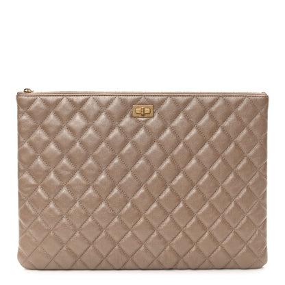 Chanel Iridescent Lambskin Quilted Medium Cosmetic Case Ivory 1 of 7