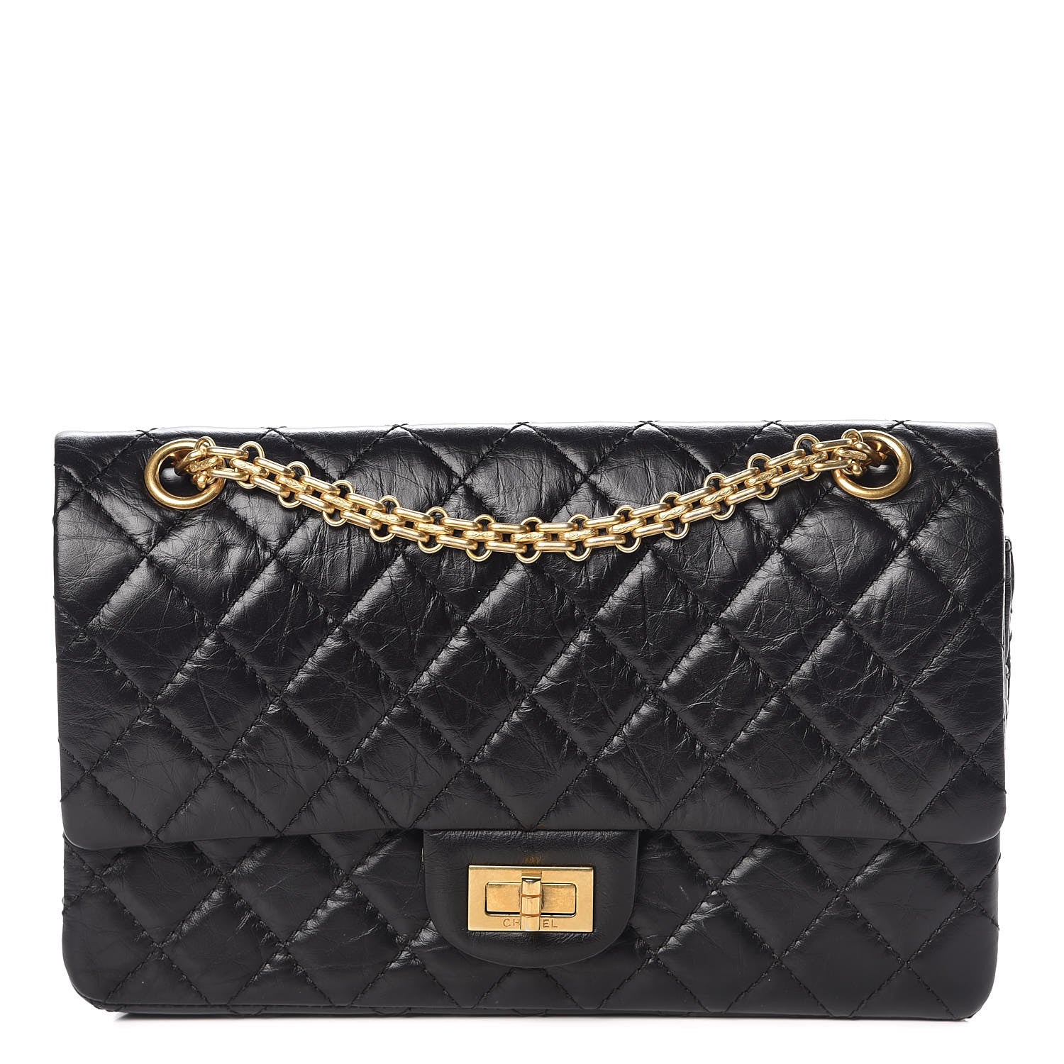 Chanel Aged Calfskin Quilted 2.55 Reissue 225 Flap Black 1 of 9