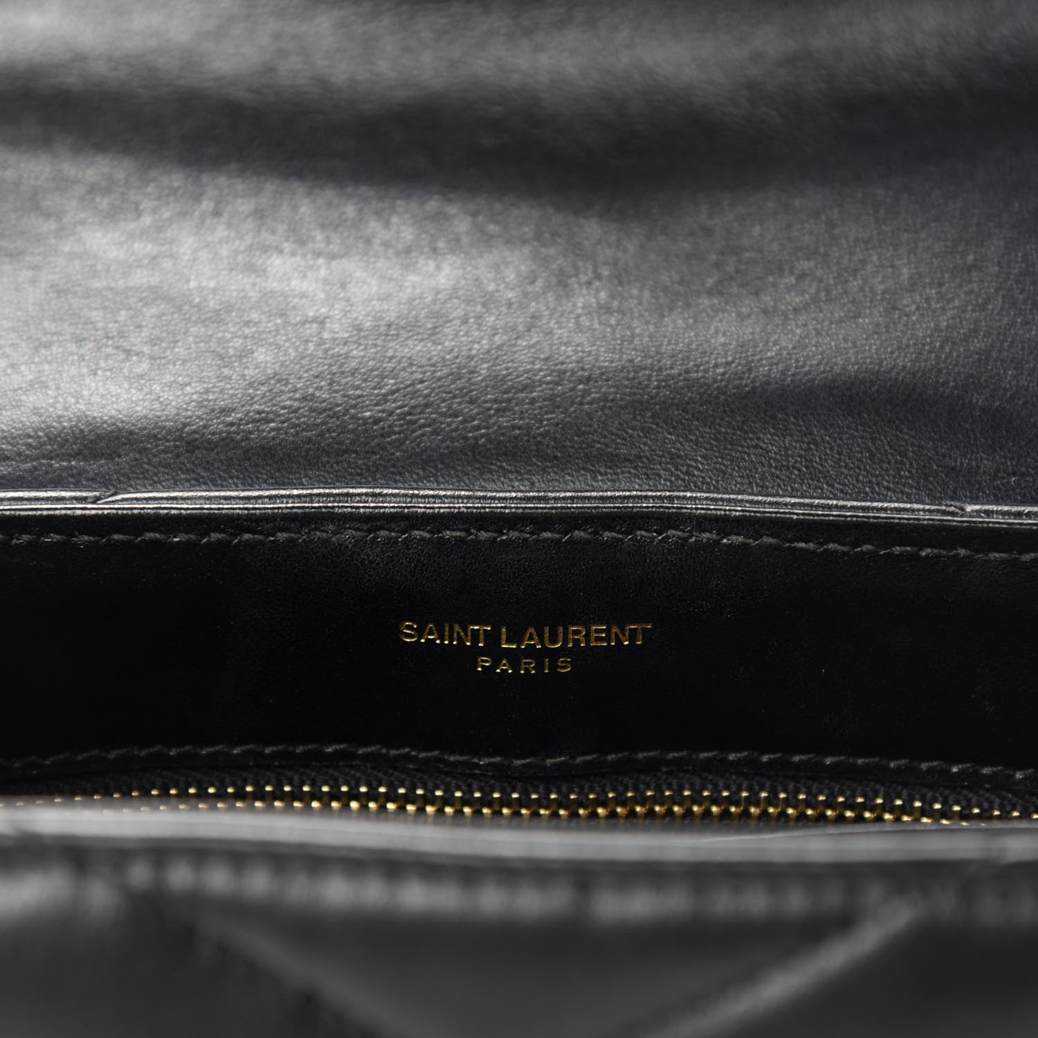 Saint Laurent Calfskin Y Quilted Monogram Toy Loulou Crossbody Bag Black 9 of 12
