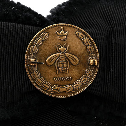 Gucci Grosgrain Crystal Bow Brooch Black 4 of 5