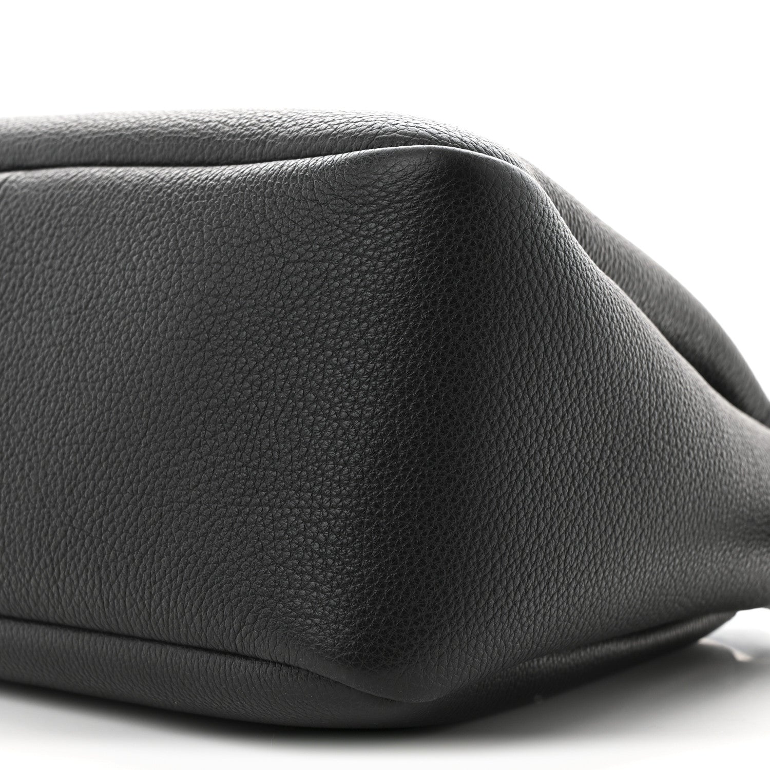Prada Vitello Daino Soft Medium Zippered Top Handle Bag Black