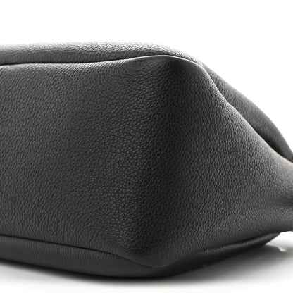 Prada Vitello Daino Soft Medium Zippered Top Handle Bag Black 10 of 10