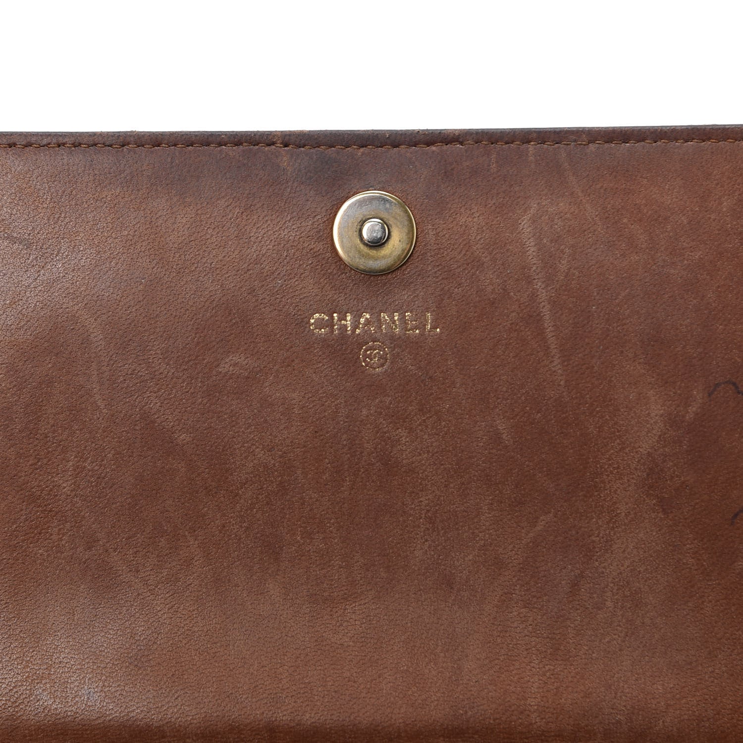 Chanel Patent Calfskin Quilted Boy Wallet On Chain WOC Brown 8 of 12