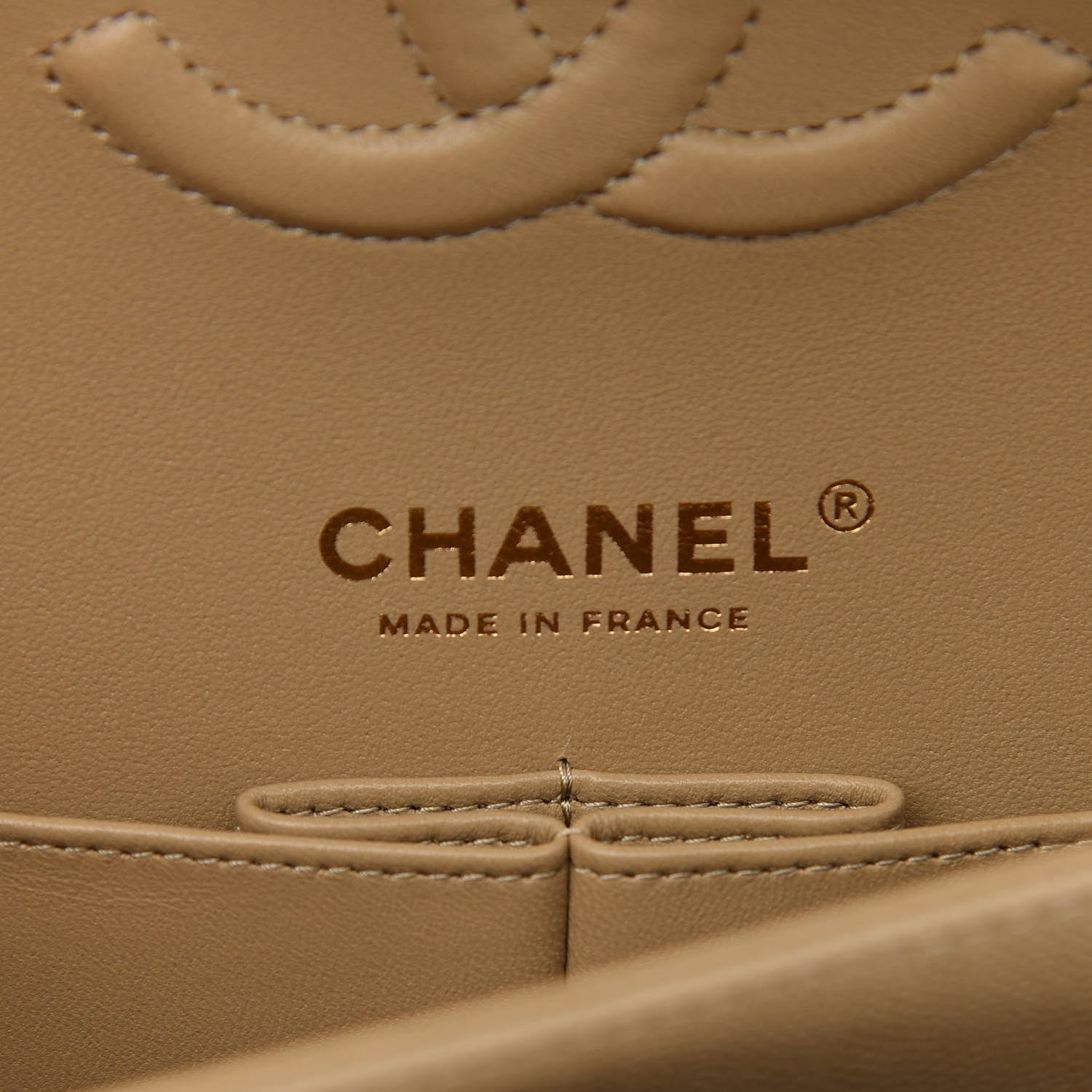 Chanel Caviar Quilted Medium Double Flap Dark Beige 6 of 9