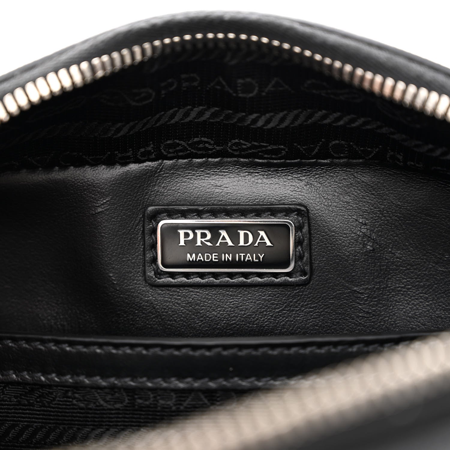 Prada Saffiano Travel Small Brique Crossbody Bag Black 6 of 13