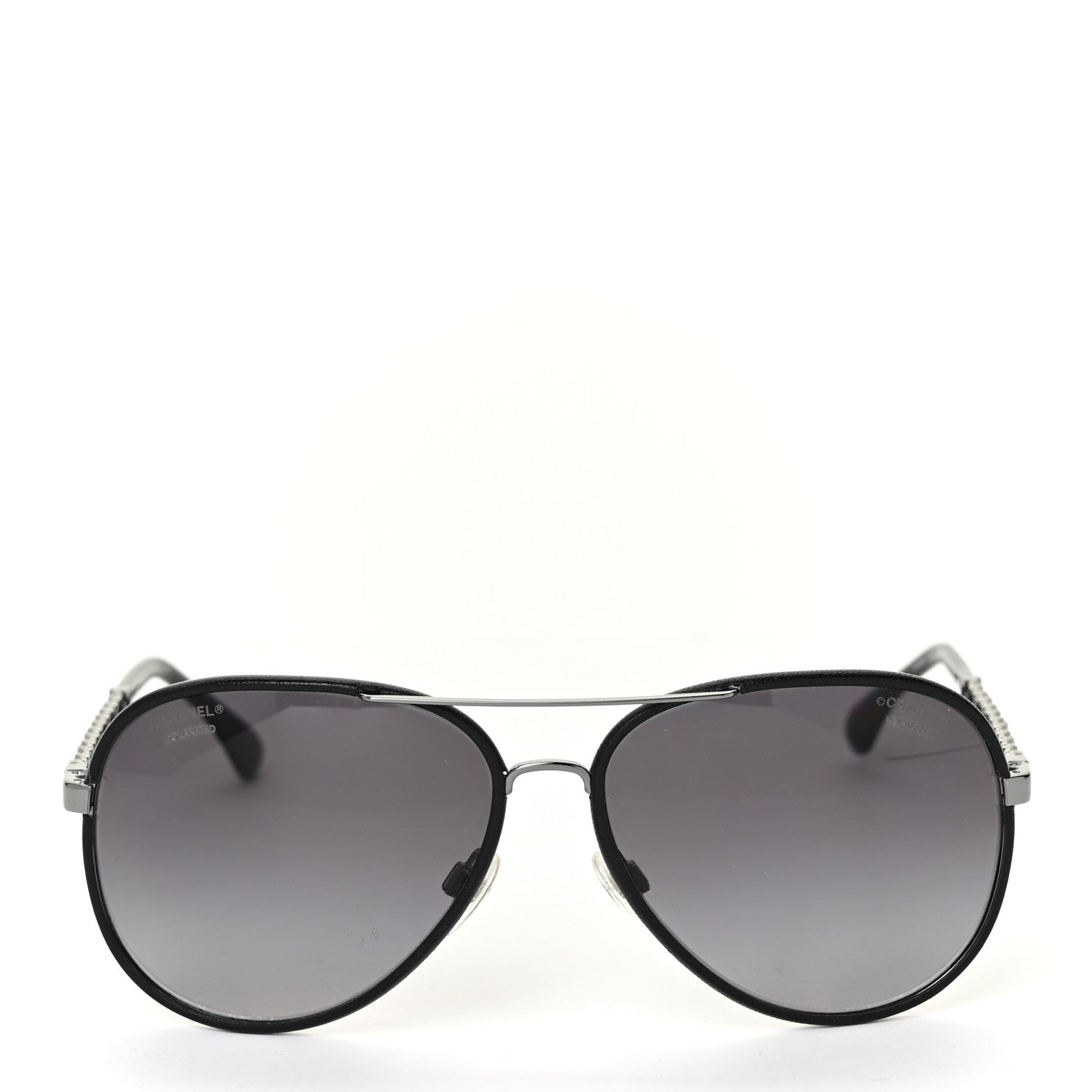 Chanel Polarized Pilot Winter Sunglasses 4219-Q Black 2 of 7