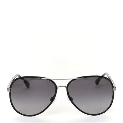 Chanel Polarized Pilot Winter Sunglasses 4219-Q Black 2 of 7
