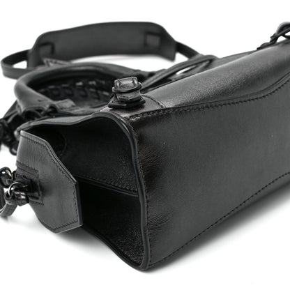 Balenciaga Smooth Calfskin Neo Classic Black Hardware Mini City Gunmetal 10 of 11