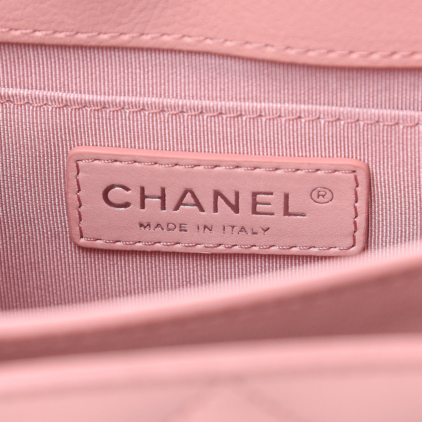 Lambskin Quilted CC Box Flap Light Pink