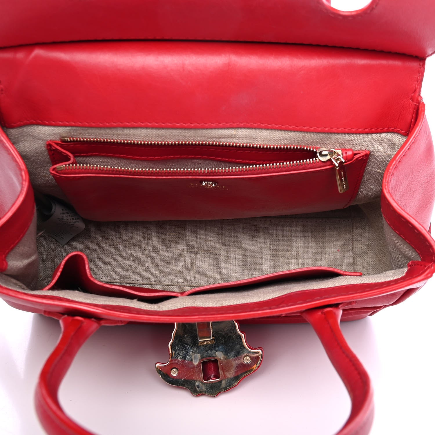 Versace Calfskin Medium Palazzo Empire Bag Red 4 of 6