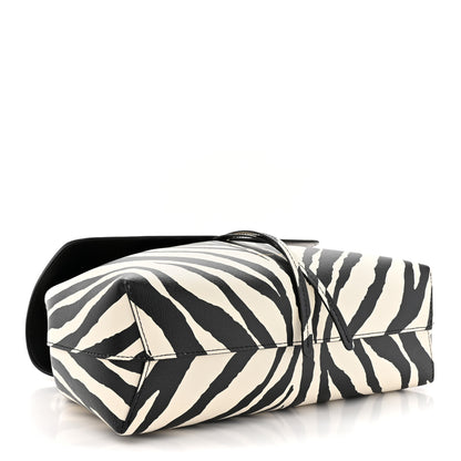 Mansur Gavriel Saffiano Zebra Print Mini Lady Bag Black White 4 of 14