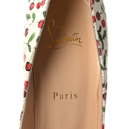 Christian Louboutin Calf Caviar Cerise Pigalle Follies 100 Pumps 40.5 Latte 7 of 8