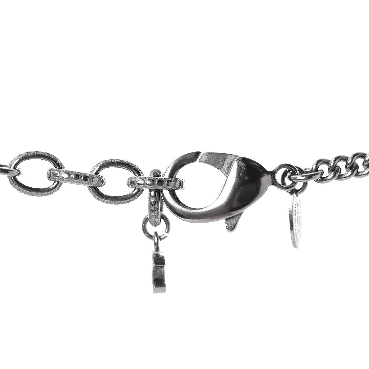 Chanel Ruthenium Pearl CC Pendant Necklace 5 of 6