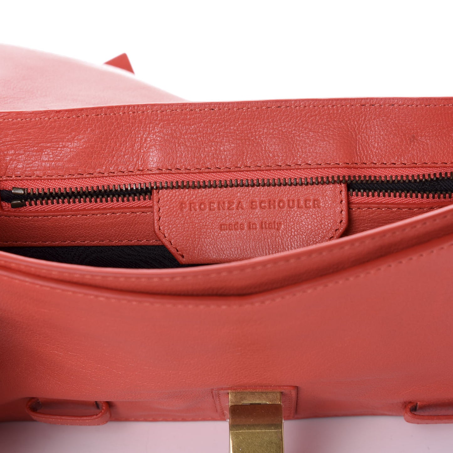 Lambskin PS1 Pochette Clutch Deep Coral