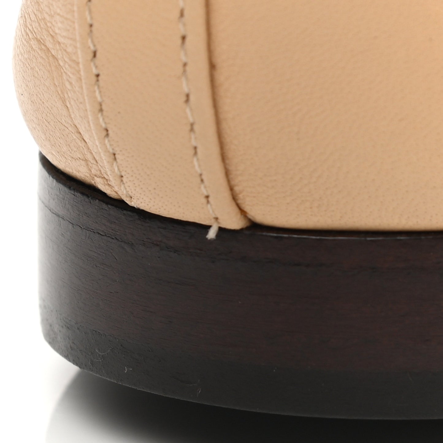 Lambskin Cap Toe CC Ballerina Flats 38 Beige Black