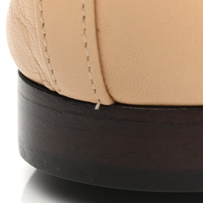 Chanel Lambskin Cap Toe CC Ballerina Flats 38 Beige Black 9 of 9