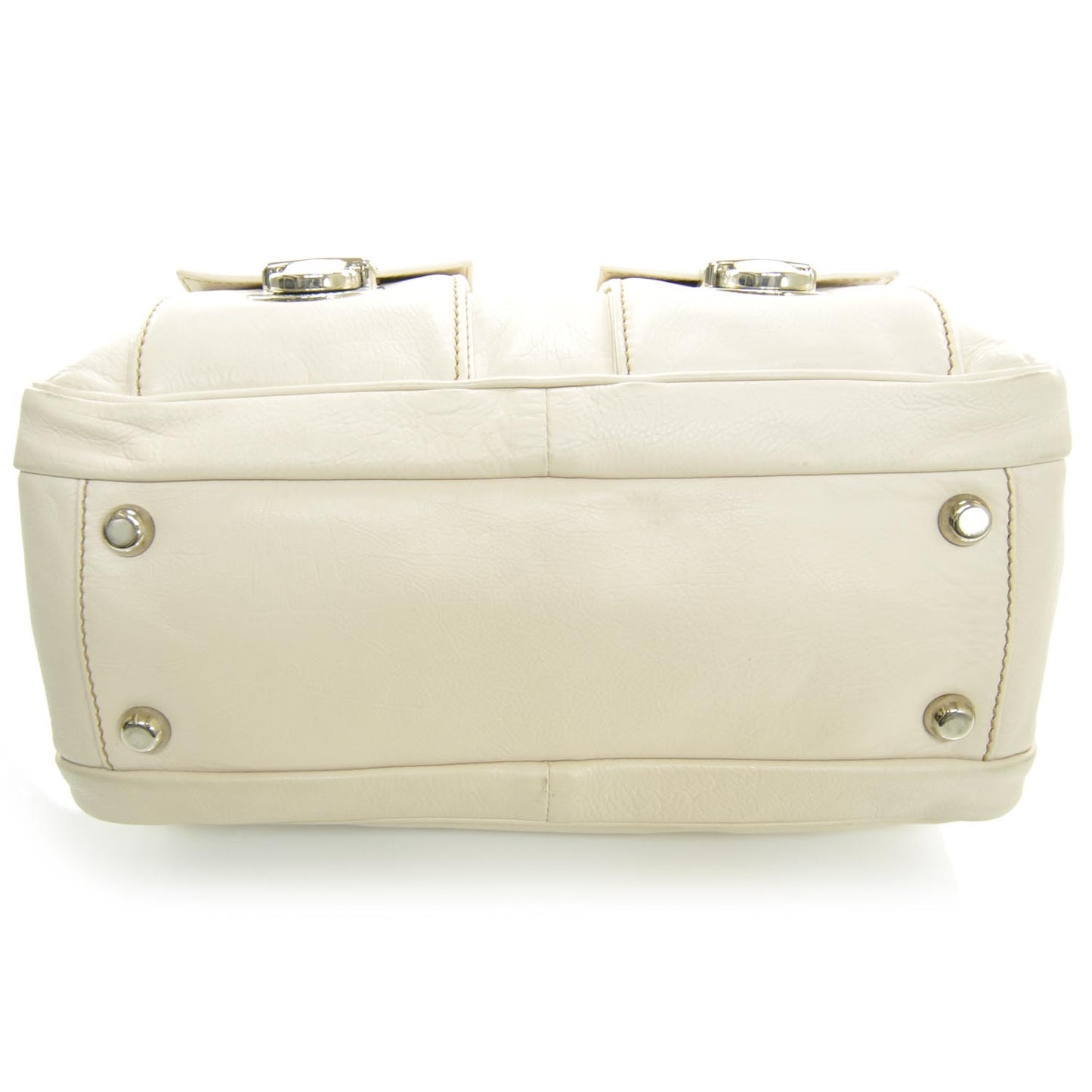 Leather Blake Satchel Cream