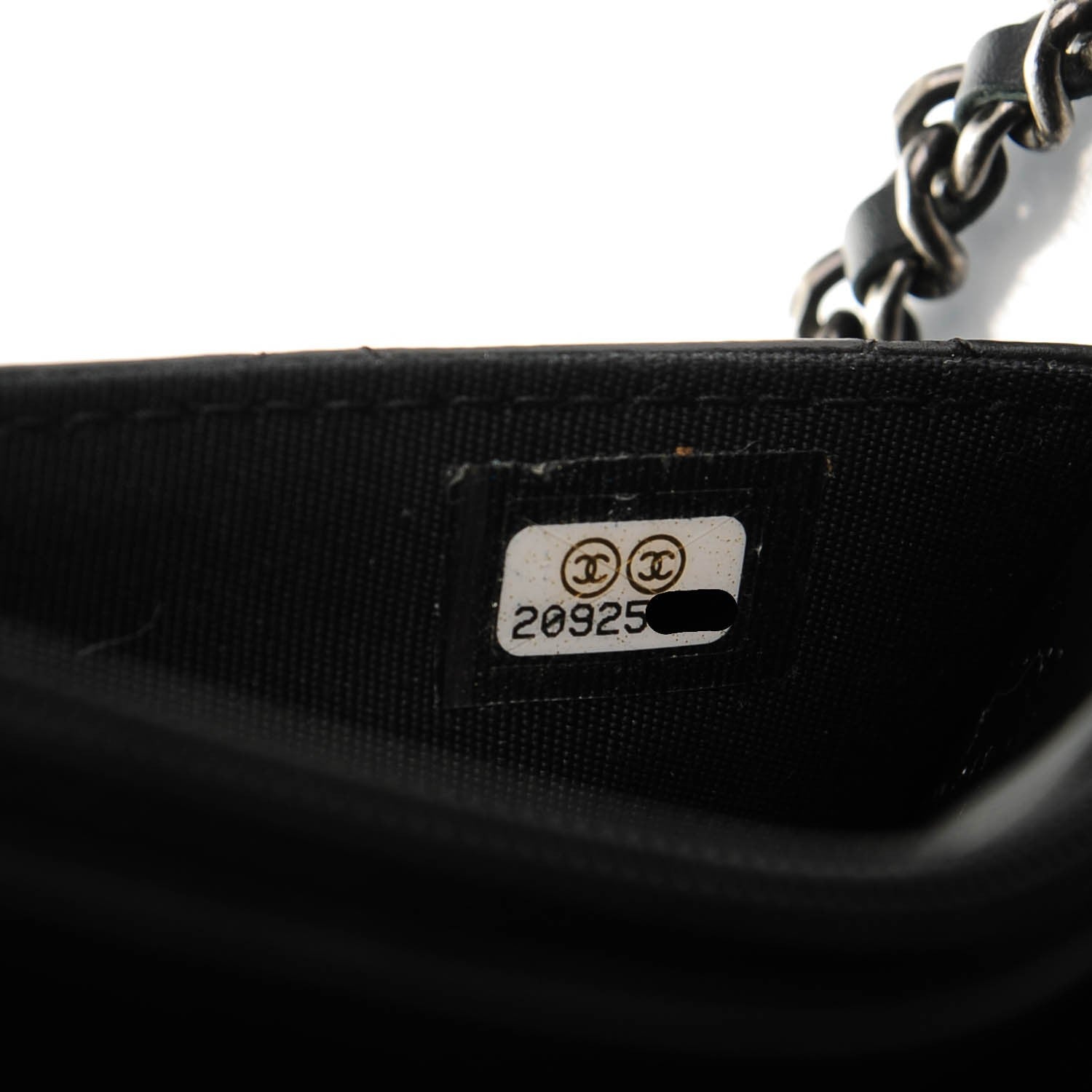 Chanel Aged Calfskin Quilted Lucky Charms 2.55 Reissue Wallet On Chain WOC Black 8 of 8