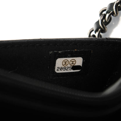 Chanel Aged Calfskin Quilted Lucky Charms 2.55 Reissue Wallet On Chain WOC Black 8 of 8