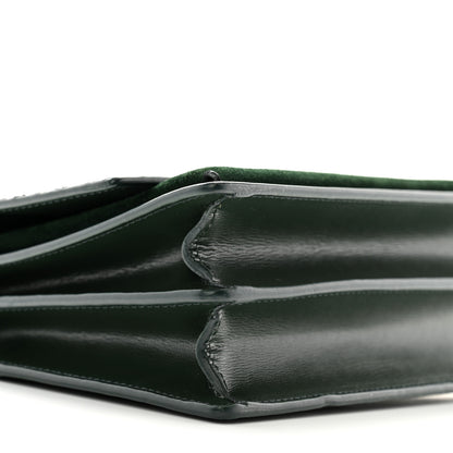 Saint Laurent Calfskin Snakeskin Suede Medium Monogram Sunset Vert Fonce 9 of 11