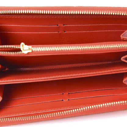 Louis Vuitton Vernis Zippy Wallet Orange Sunset 5 of 10