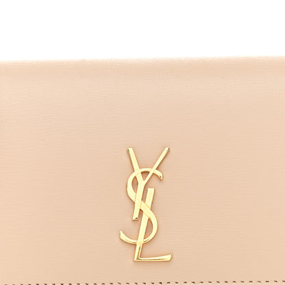 Saint Laurent Smooth Calfskin Monogram Phone Holder Crossbody Dark Beige 6 of 10