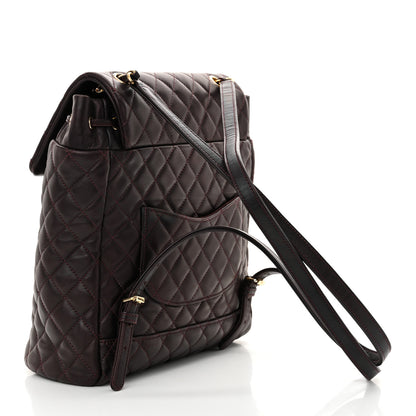 Chanel Lambskin Quilted Large Urban Spirit Backpack Dark Purple 3 of 11