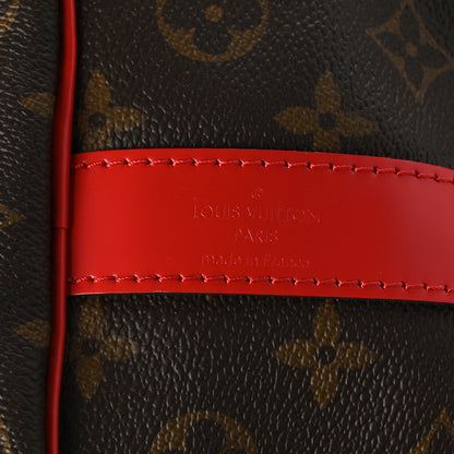 Louis Vuitton Calfskin Monogram Keepall Bandouliere 50 Coquelicot 6 of 10