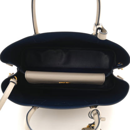 Prada Saffiano Cuir Medium Double Bag Pomice Bluette 5 of 11