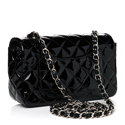 Chanel Patent Calfskin Quilted Mini Rectangular Flap Black 3 of 14
