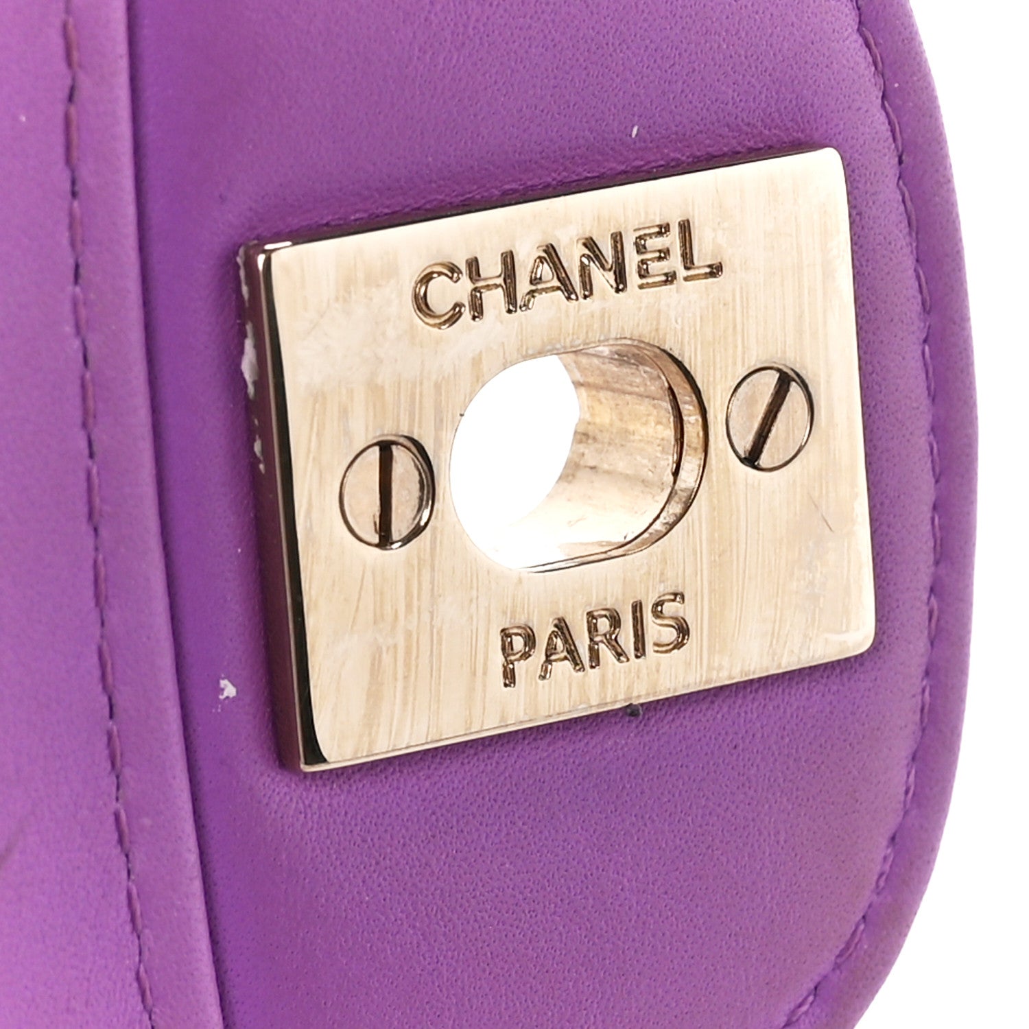 Chanel Patent Quilted Mini Rectangular Flap Purple 7 of 11