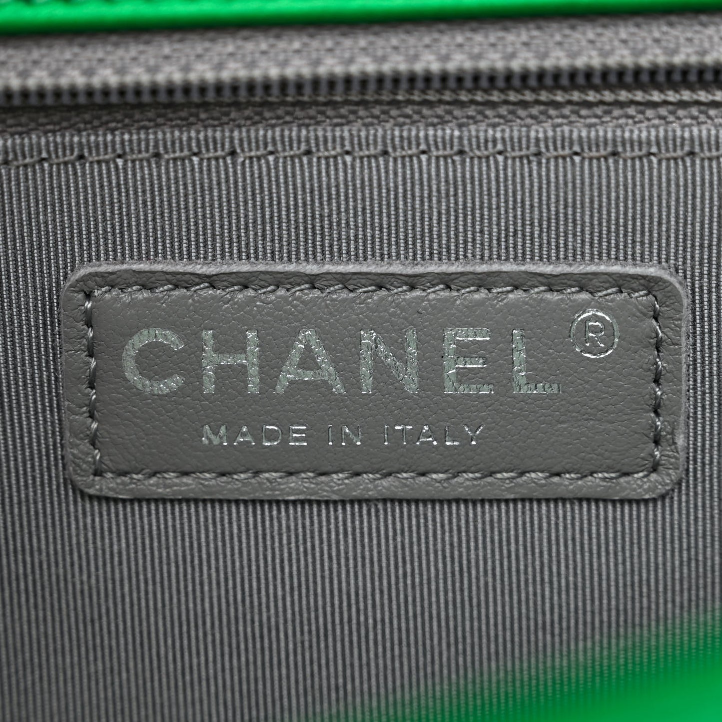 Metallic Calfskin Quilted New Medium Boy Flap Green