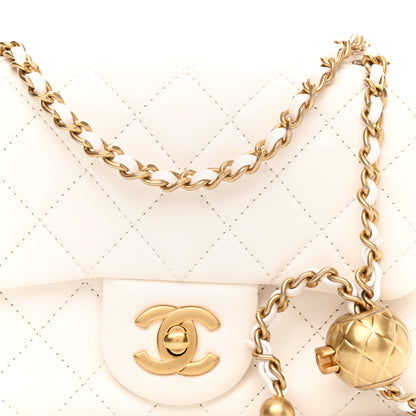 Chanel Lambskin Quilted Mini Pearl Crush Flap White 8 of 11