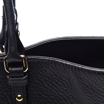 Versace Cervo Embossed Vitello Medusa Tote Black 10 of 11