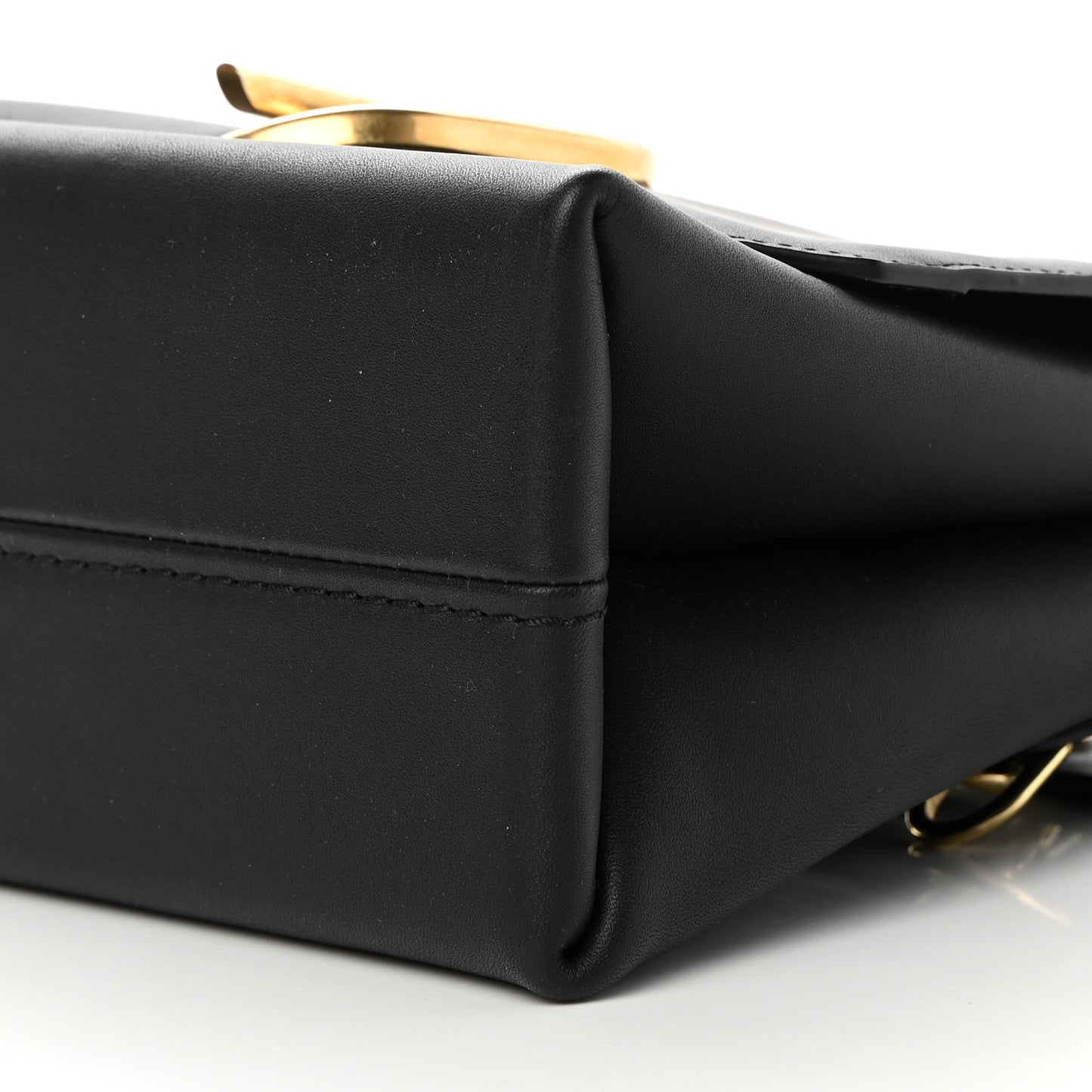 Smooth Calfskin Mini Alix Top Handle Satchel Black
