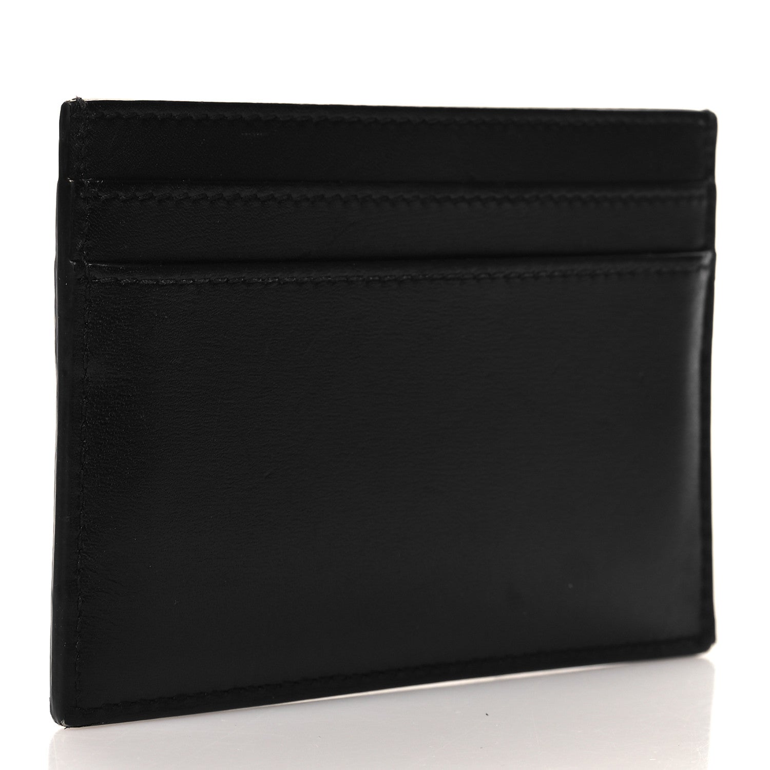 Saint Laurent Calfskin Monogram Credit Card Case Black 3 of 10